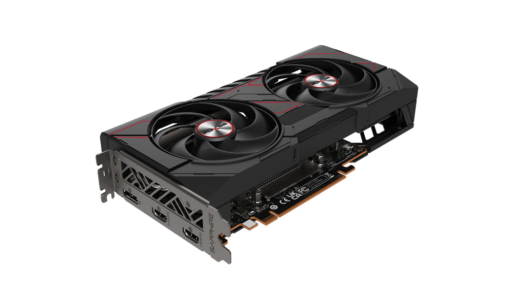 Sapphire Pulse Radeon RX 9060 XT OC 16 GB från baksidan