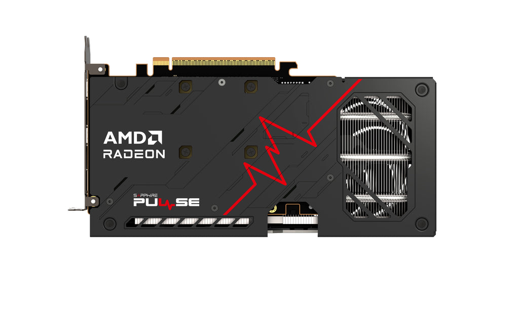 Sapphire Pulse Radeon RX 9060 XT OC 16 GB detaljvy