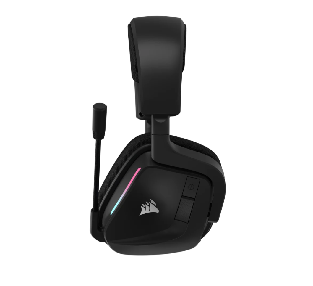 Corsair VOID Wireless V2 RGB gamingheadset i svart från sidan