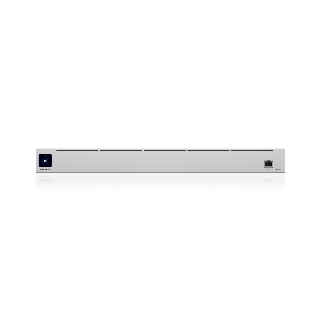 Ubiquiti USP-RPS frontpanel med 1,3-tums display och Ethernetport