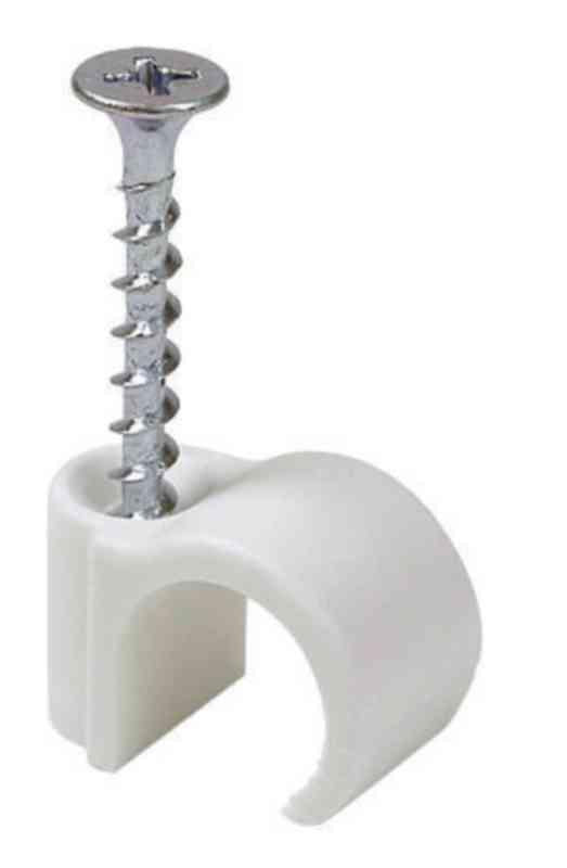 Skruvklammer 7–10 mm, vit