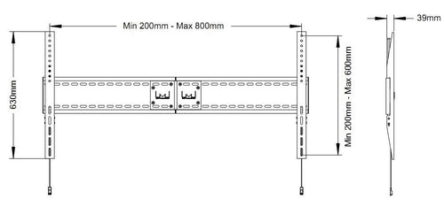 Multibrackets Fixed Wallmount SD MAX 800 × 600 detaljbild