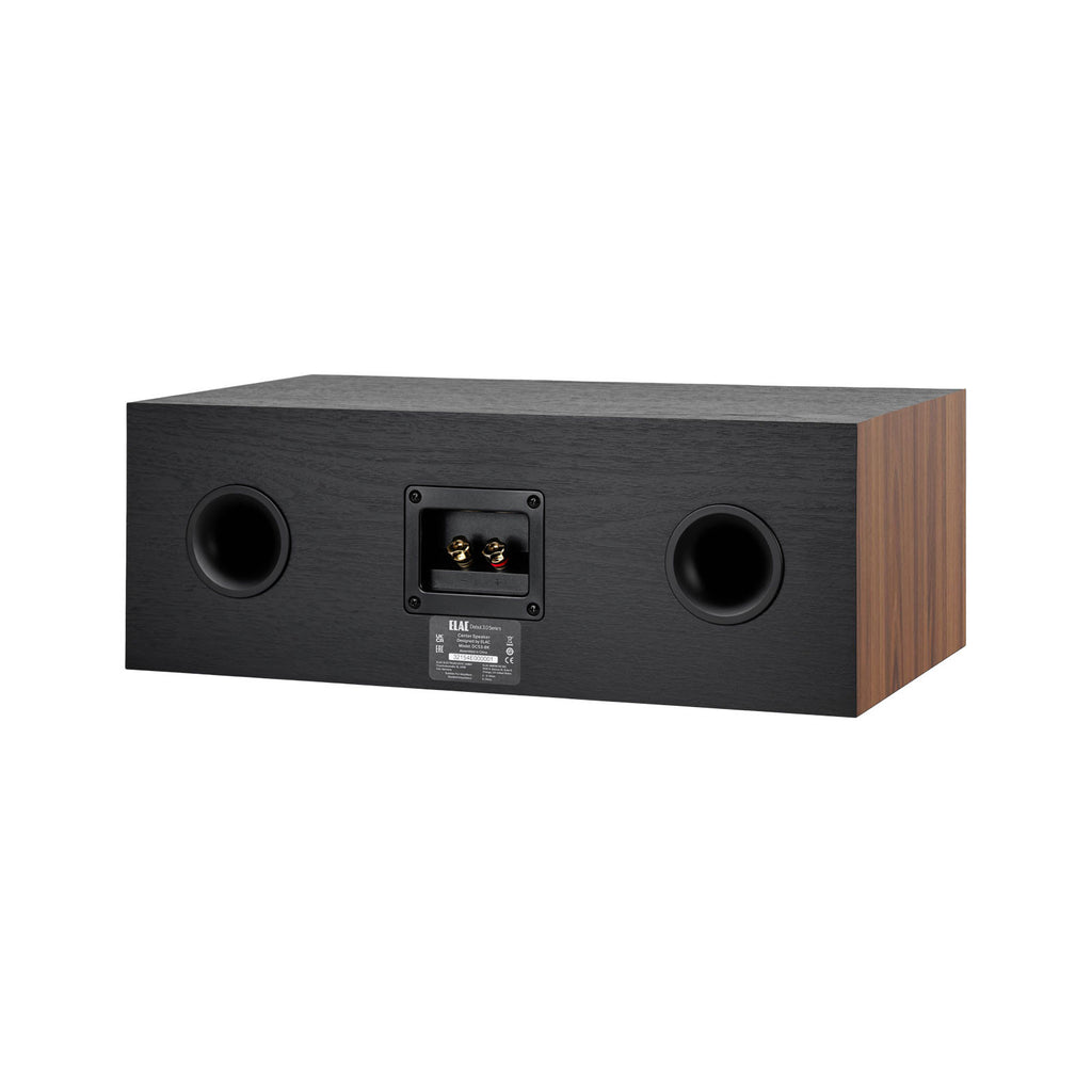 ELAC Debut C5.3 Walnut centerhögtalare bakifrån