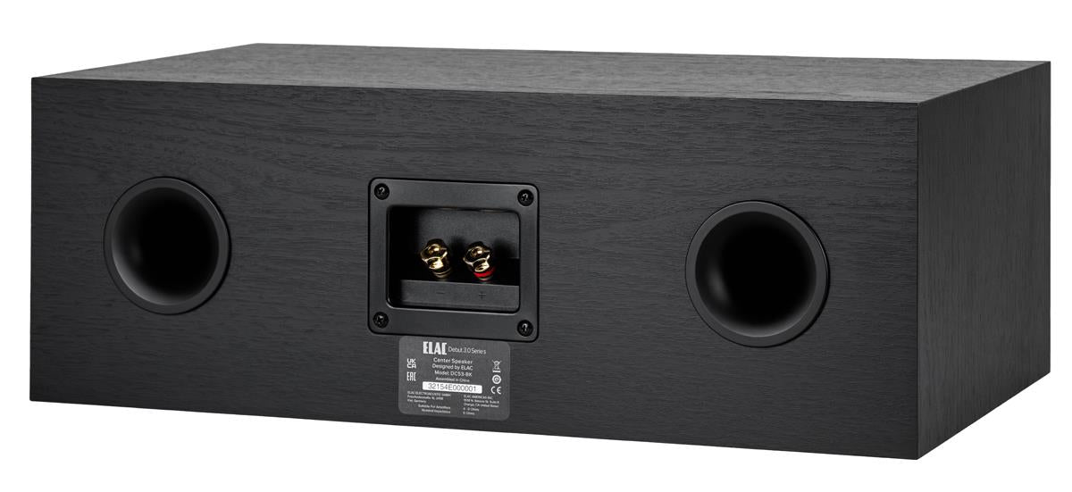 ELAC Debut C5.3 Black centerhögtalare bakifrån