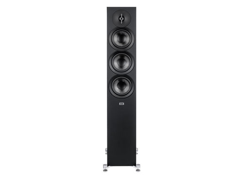 ELAC Debut F5.3 Black golvhögtalare framifrån utan frontskydd
