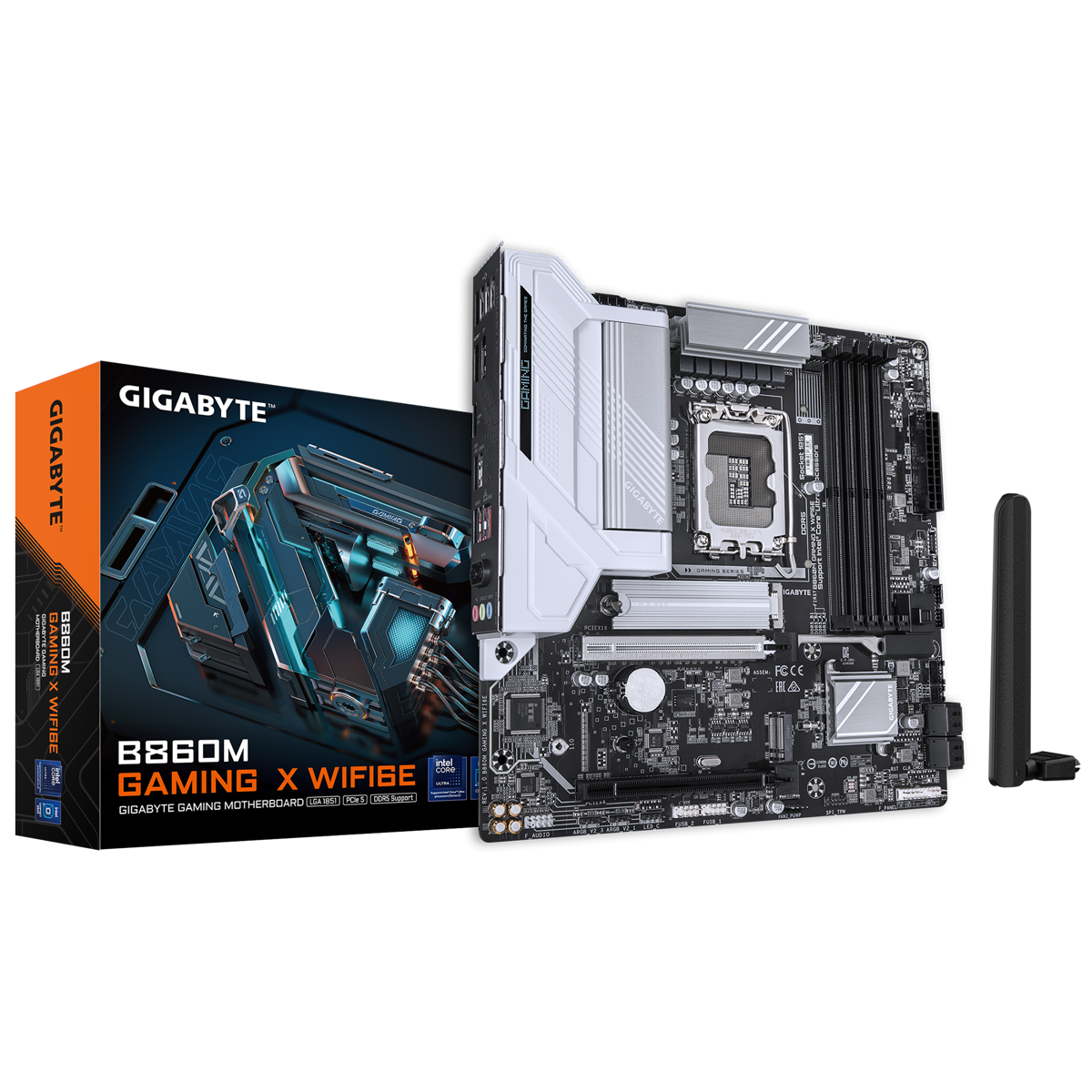 Gigabyte B860M Gaming X WiFi 6E micro-ATX-moderkort för LGA1851