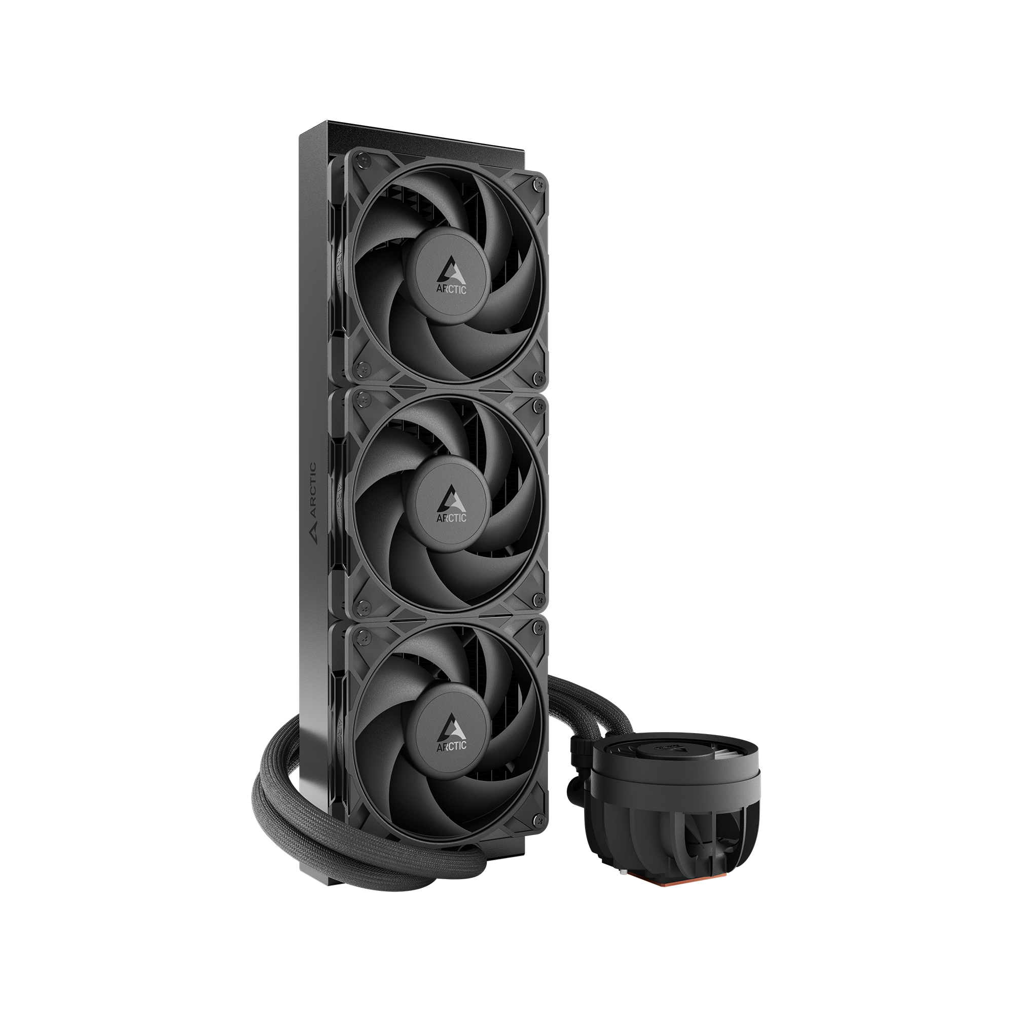 ARCTIC Liquid Freezer III Pro 360 Black – produktbild i vinkel