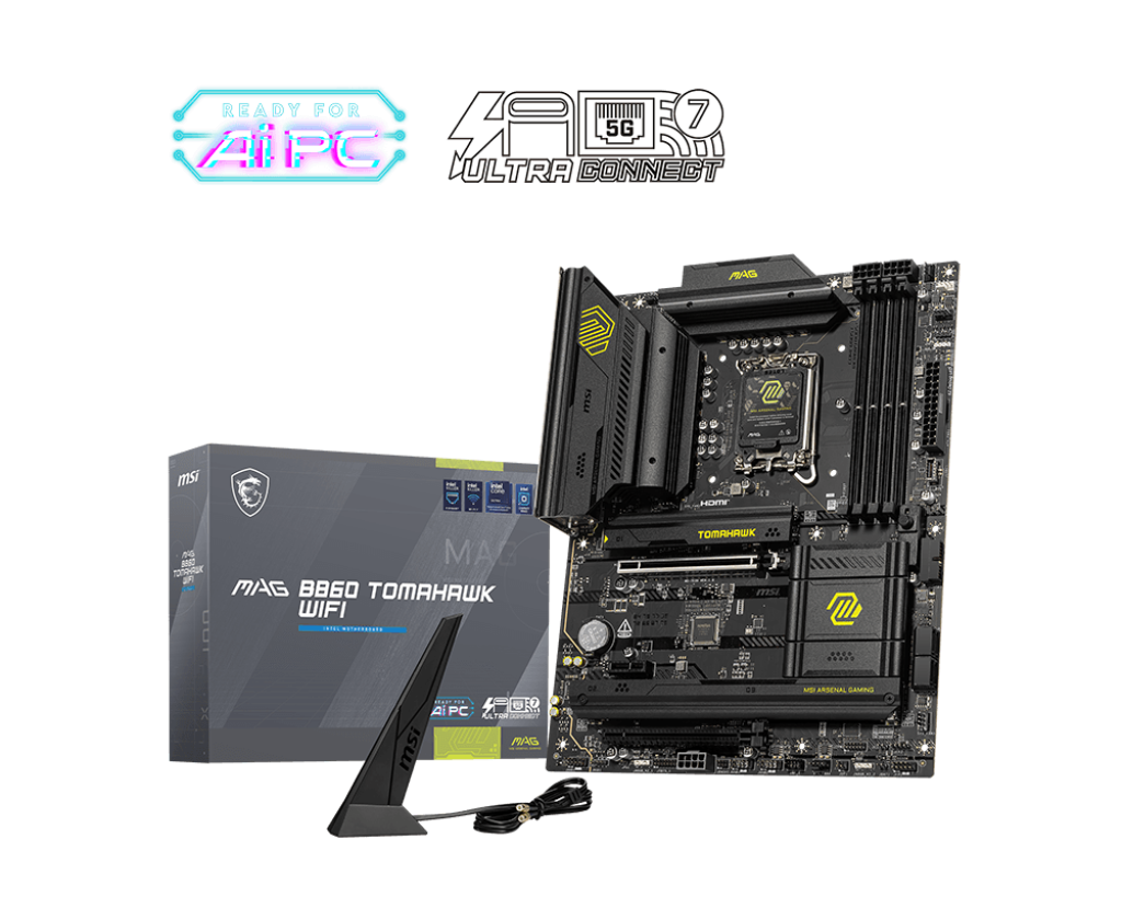 MSI MAG B860 Tomahawk WiFi ATX-moderkort för Intel LGA1851