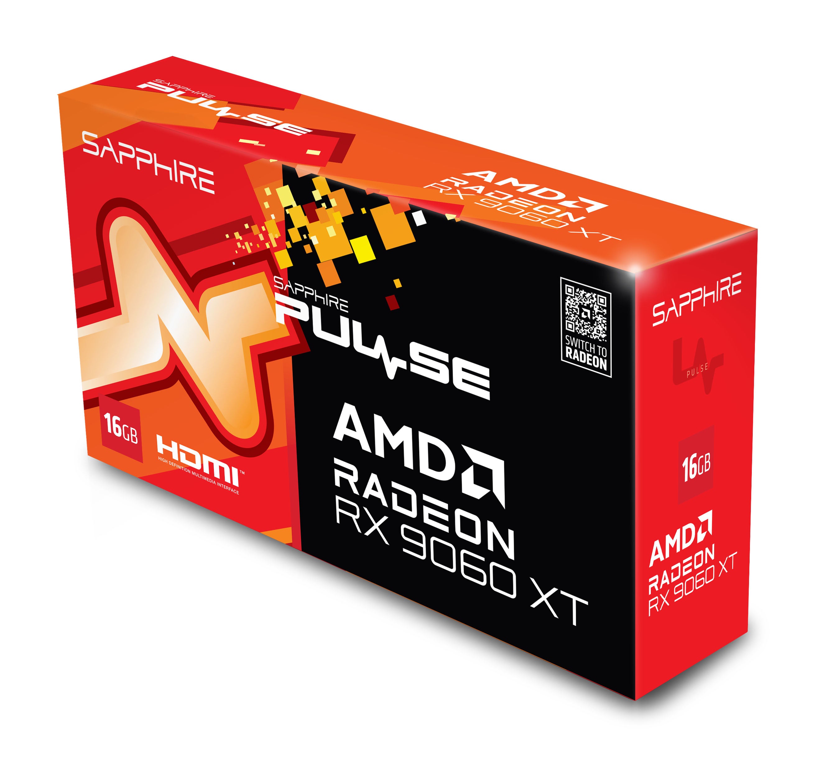 Sapphire Pulse Radeon RX 9060 XT OC 16 GB originalförpackning