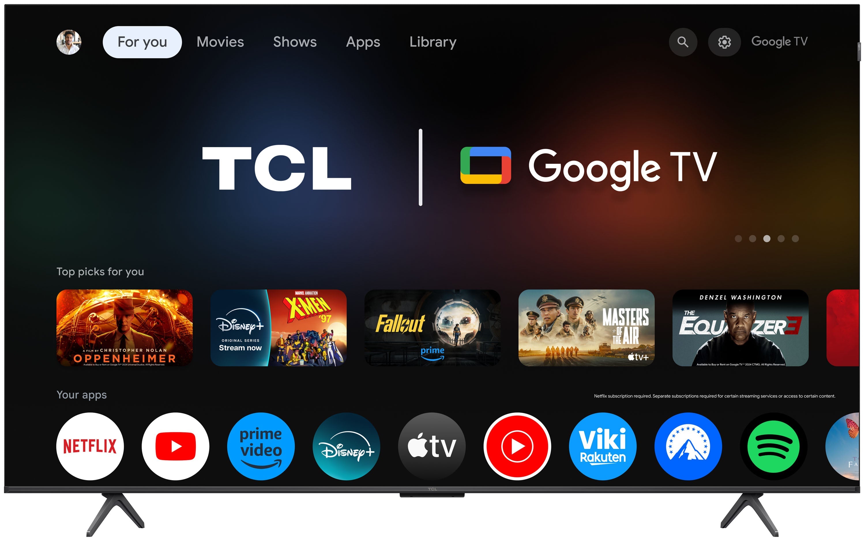 TCL P8K QLED-TV med Google TV-startskärm