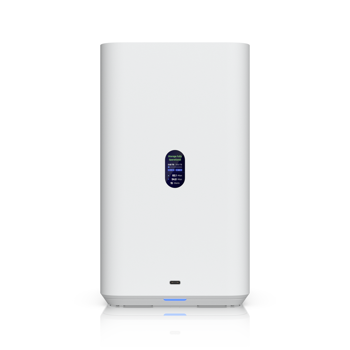 Ubiquiti UNAS-2-W – kompakt NAS med 2 diskplatser, vit, diskar ingår inte