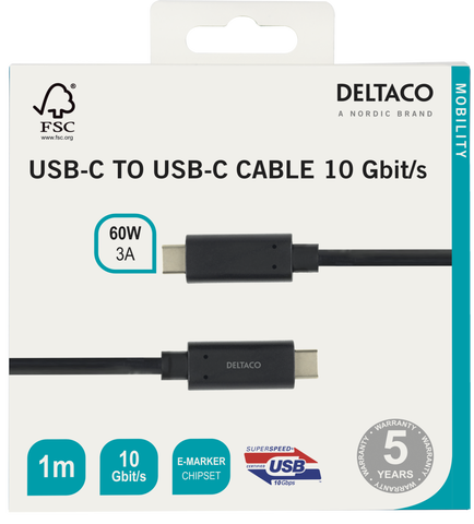 USB-C to USB-C Cable 10 GBit/s