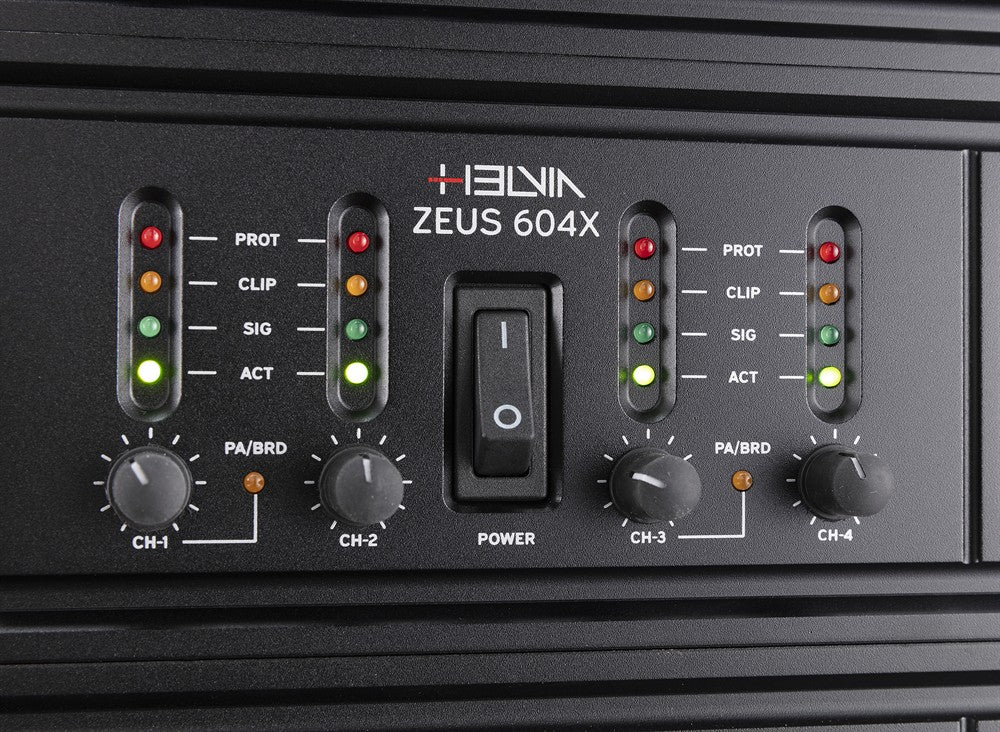 Helvia ZEUS 404X – 4-kanaligt Class-H slutsteg 4 × 400 W