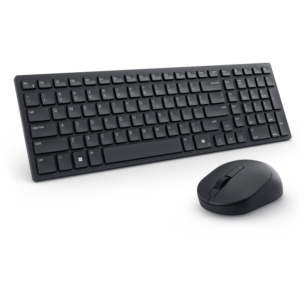 Dell Pro KM555 – kompakt, tyst tangentbord och mus, nordiskt