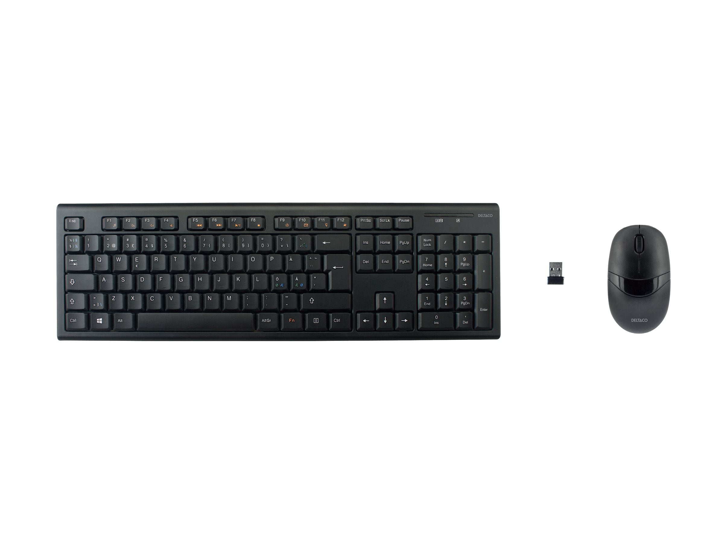 Deltaco TB-114 trådlöst tangentbord och mus
