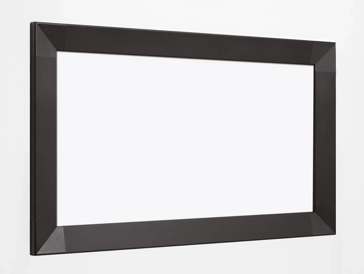 Euroscreen Frame Vision V220-W med vit dukyta och svart aluminiumram