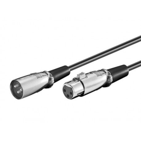 MicroConnect balanserad XLR-kabel med XLR-hane och XLR-hona