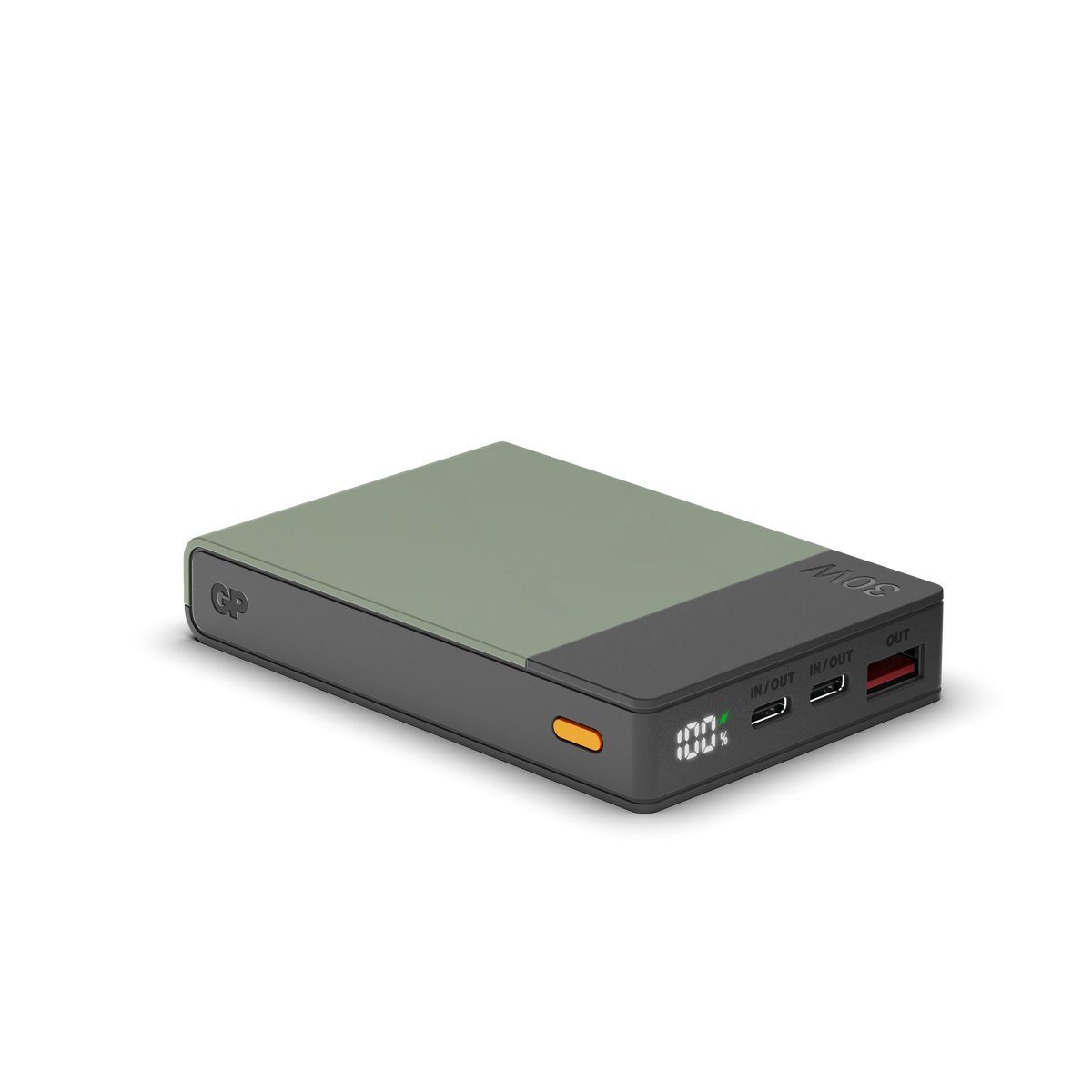 GP M3 10 000 mAh 30 W powerbank, grön – modell 405224