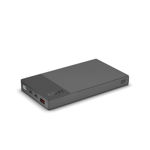 GP M3 20 000 mAh 65 W grå 405227, powerbank snett bakifrån