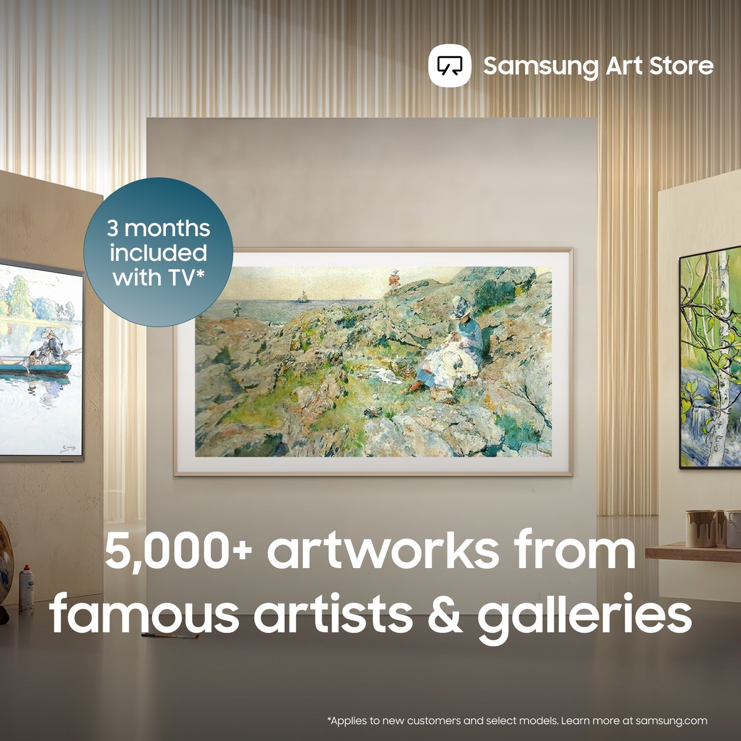 Samsung The Frame i hemmiljö med Art Mode