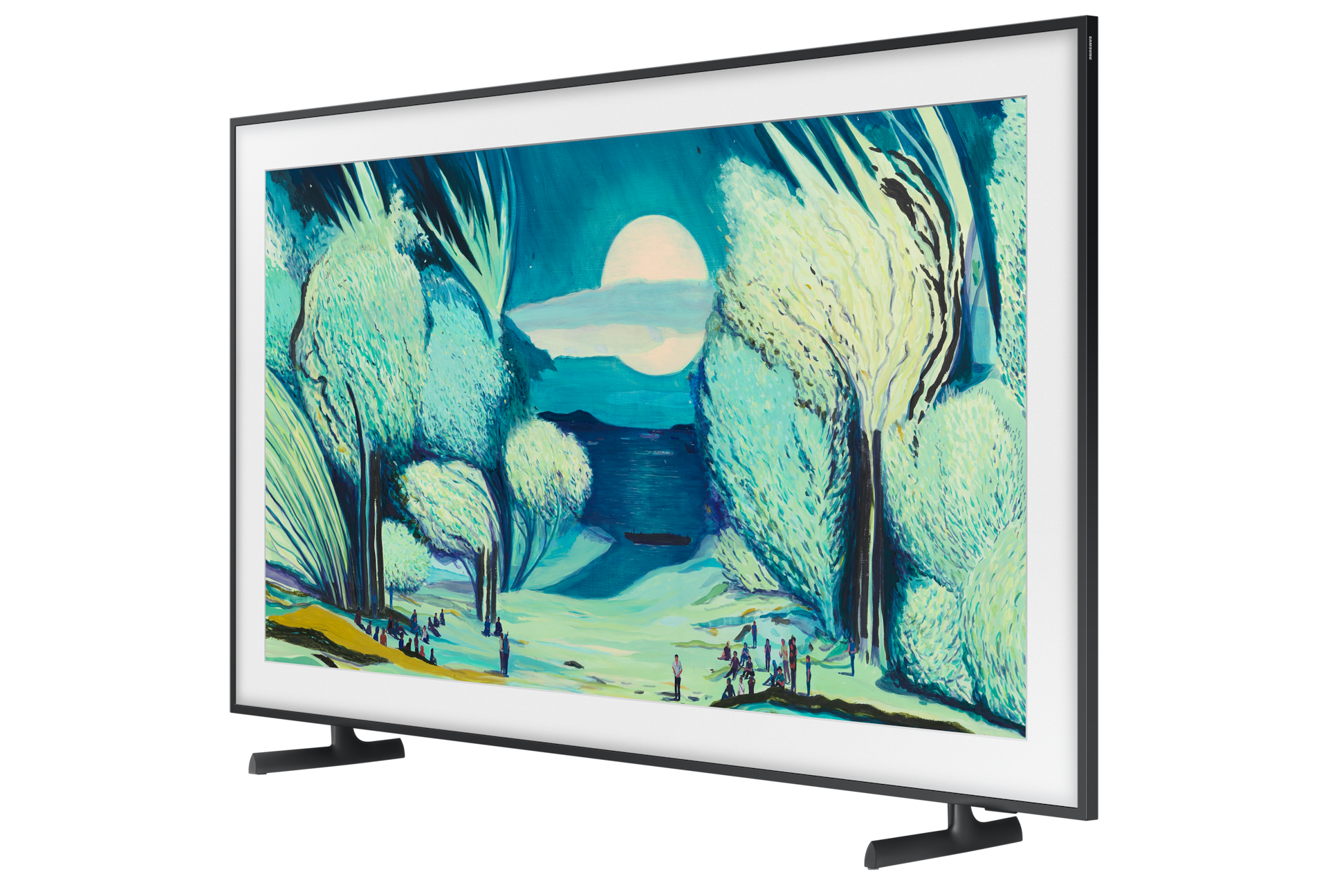 Samsung The Frame från sidan med tunn profil
