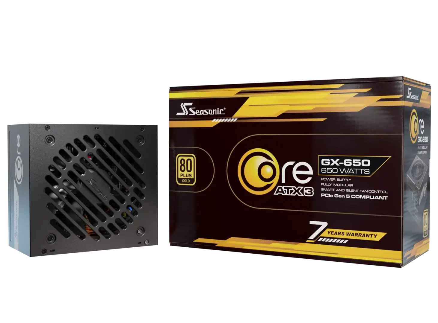 Seasonic CORE GX ATX 3.1 nätaggregat och kartong