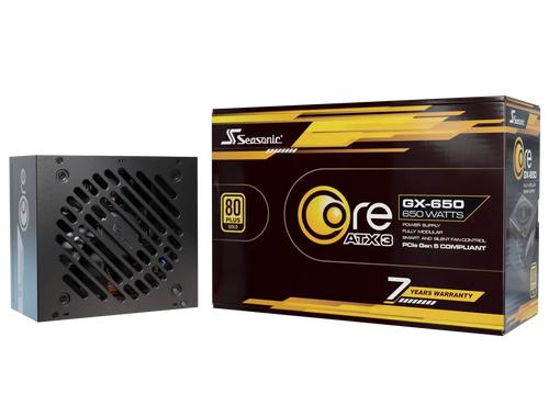 Seasonic CORE GX ATX 3.1 nätaggregat och kartong