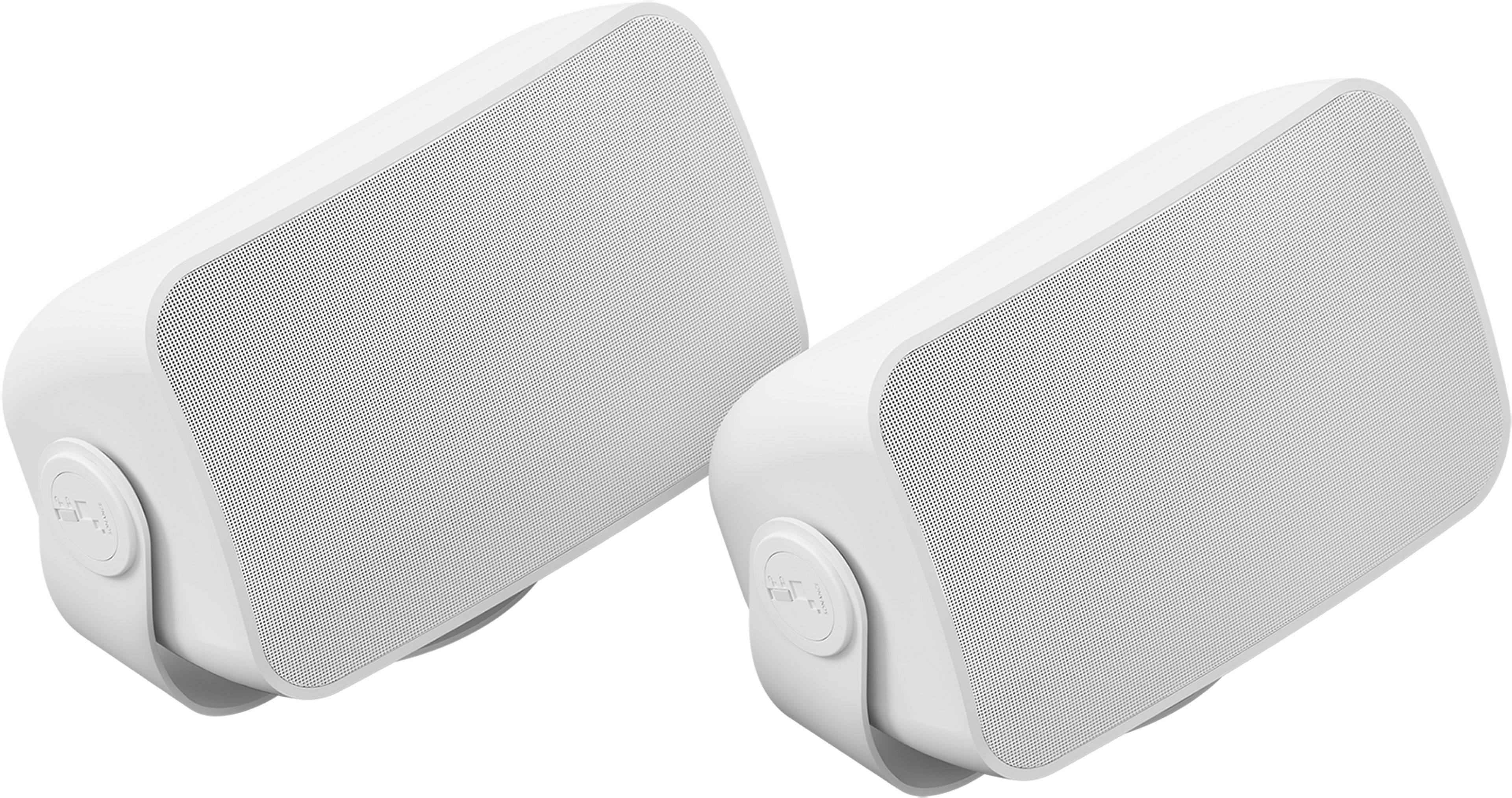 Vita Sonos och Sonance utomhushögtalare, par