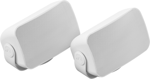 Vita Sonos och Sonance utomhushögtalare, par