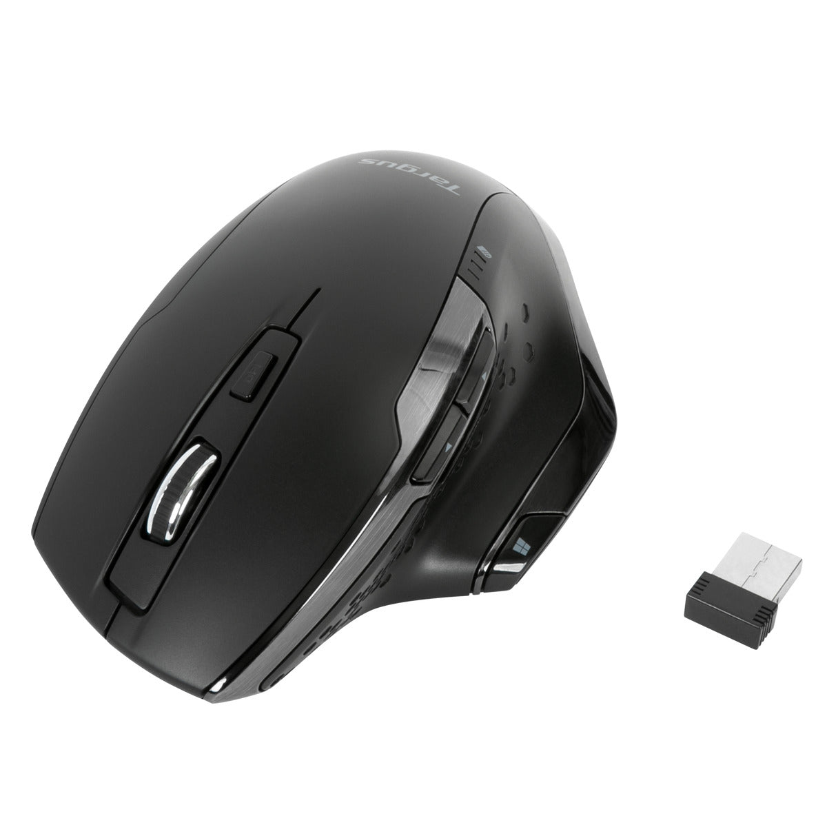 Targus AMW584GL ergonomisk trådlös mus i svart med USB-A-mottagare