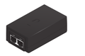 Ubiquiti POE-24-AF5X, svart PoE-injektor med LAN- och PoE-port. Originalillustration från tillverkaren.