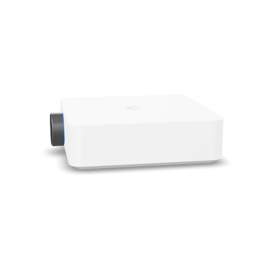 Ubiquiti UniFi PowerAmp i vit, sedd framifrån